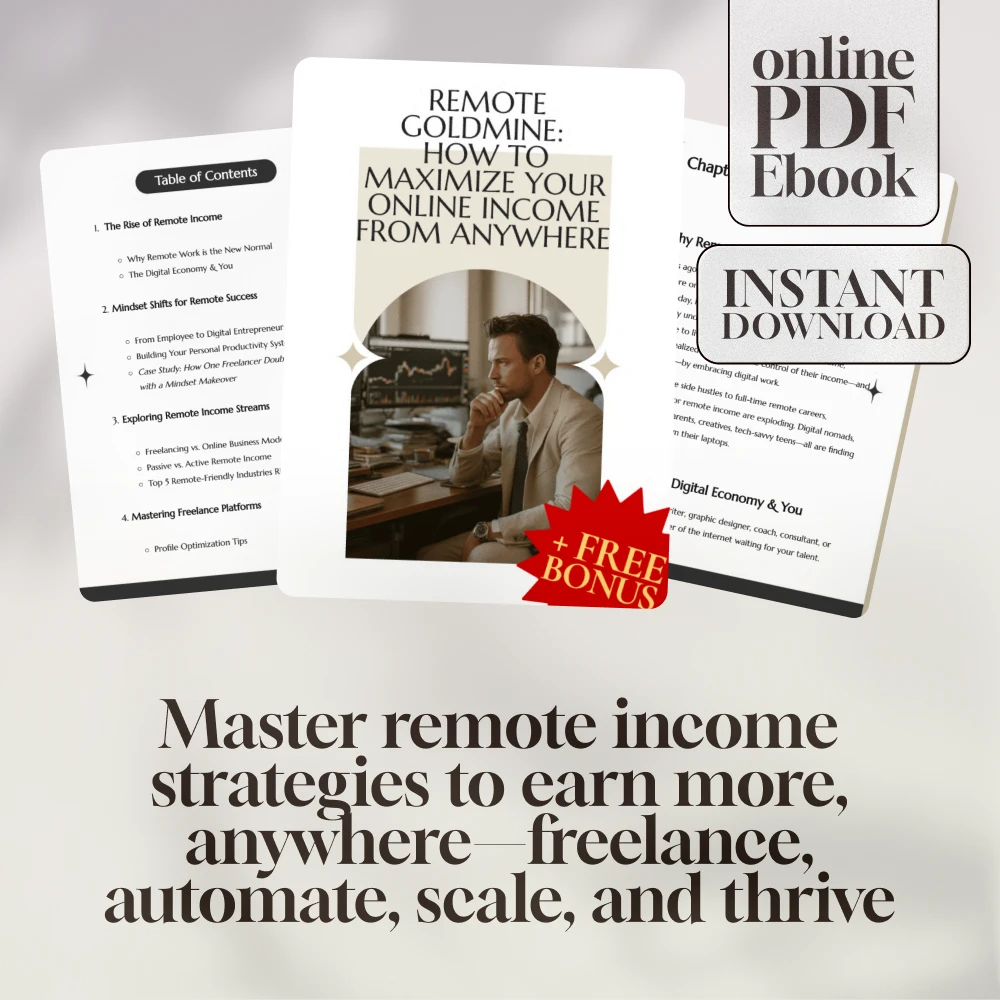 Remote Goldmine: How to Maximize Your Online Income from Anywhere