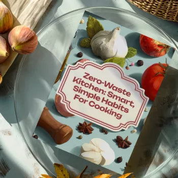 Zero-Waste Kitchen: Smart, Simple Habits for Cooking | Low-Waste Cooking Habits Guide, Eco-Friendly Digital Download