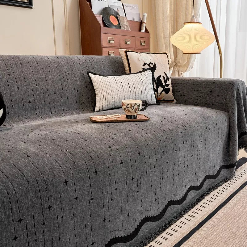 Luxury Thicken Chenille Sofa Blanket – All-Season Non-Slip Couch Cover
