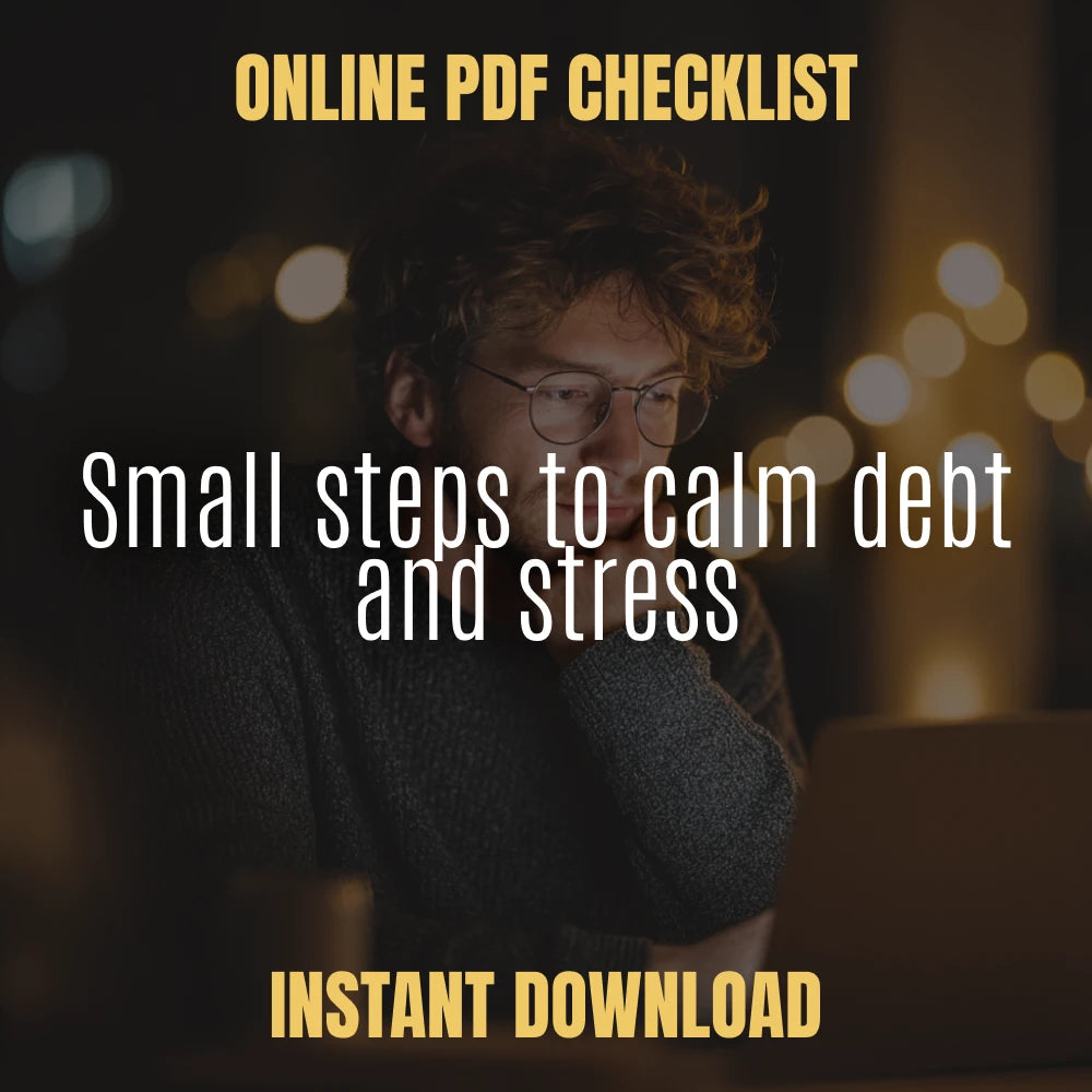 The Debt Detox Checklist | Printable Digital Download for Managing Debt and Stress | Step-by-Step Financial Clarity and Calm Guide