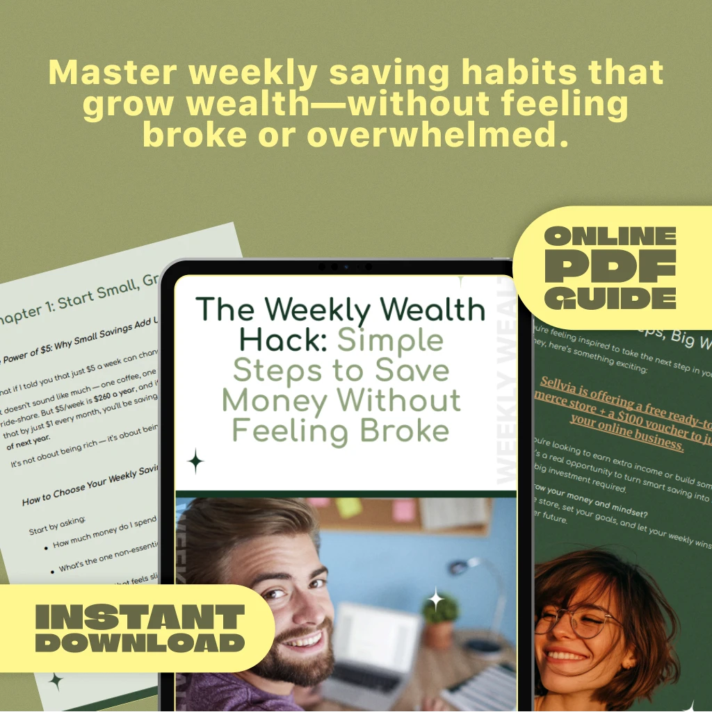 The Weekly Wealth Hack: Simple Steps to Save Money Without Feeling Broke – Best Way to Save Money Weekly, Digital Savings Guide, Budget Planner eBook