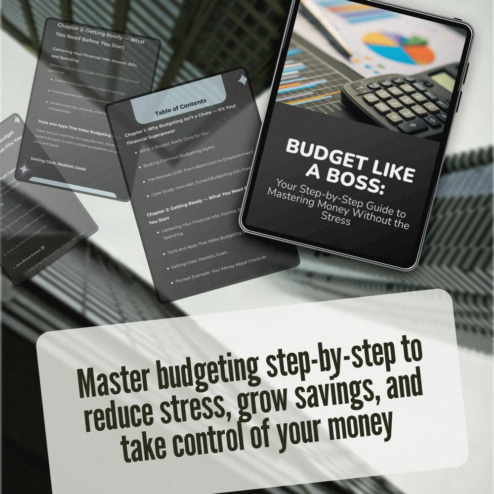 Budget Like a Boss: Your Step-by-Step Guide to Mastering Money Without the Stress | How to Make a Budget Plan eBook | Digital Download PDF Guide