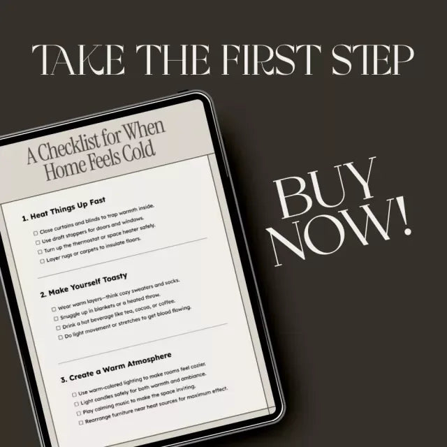 A Checklist for When Home Feels Cold | Cozy Living Digital Download | What to Do When Home Feels Cold | Printable Winter Warmth Guide - DSARD