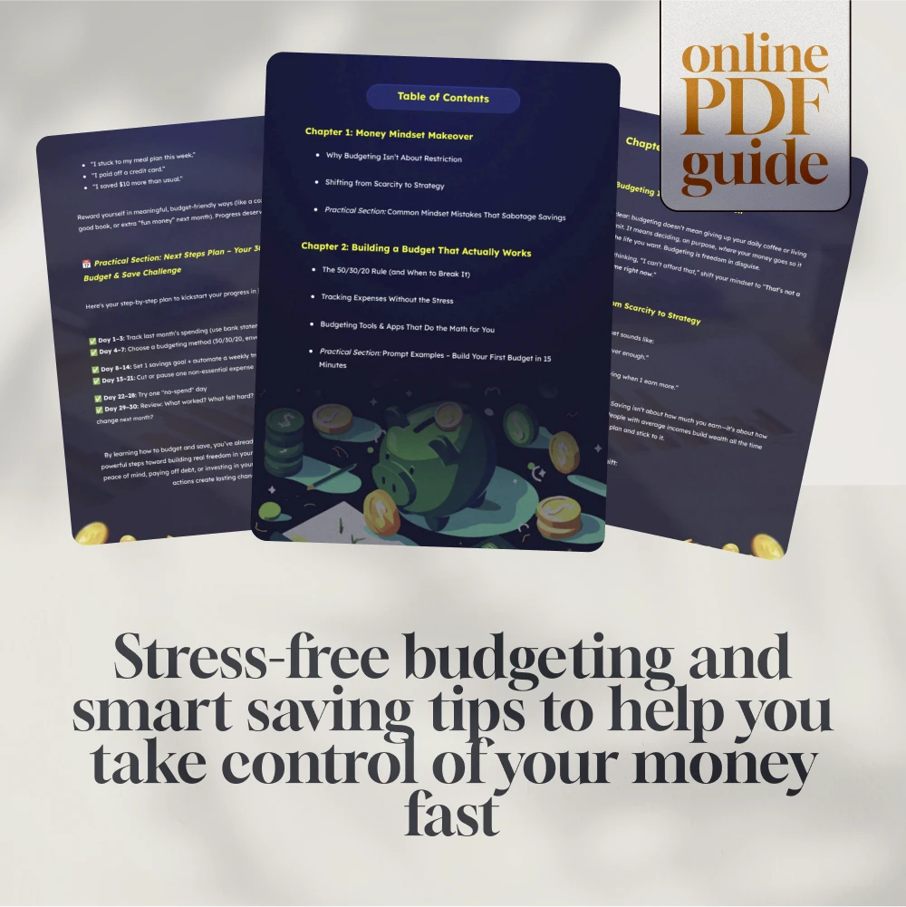The Pocket Power Plan: A No-Stress Guide to Budgeting & Saving Smarter | Digital Budgeting Guide | How to Budget and Save for Beginners