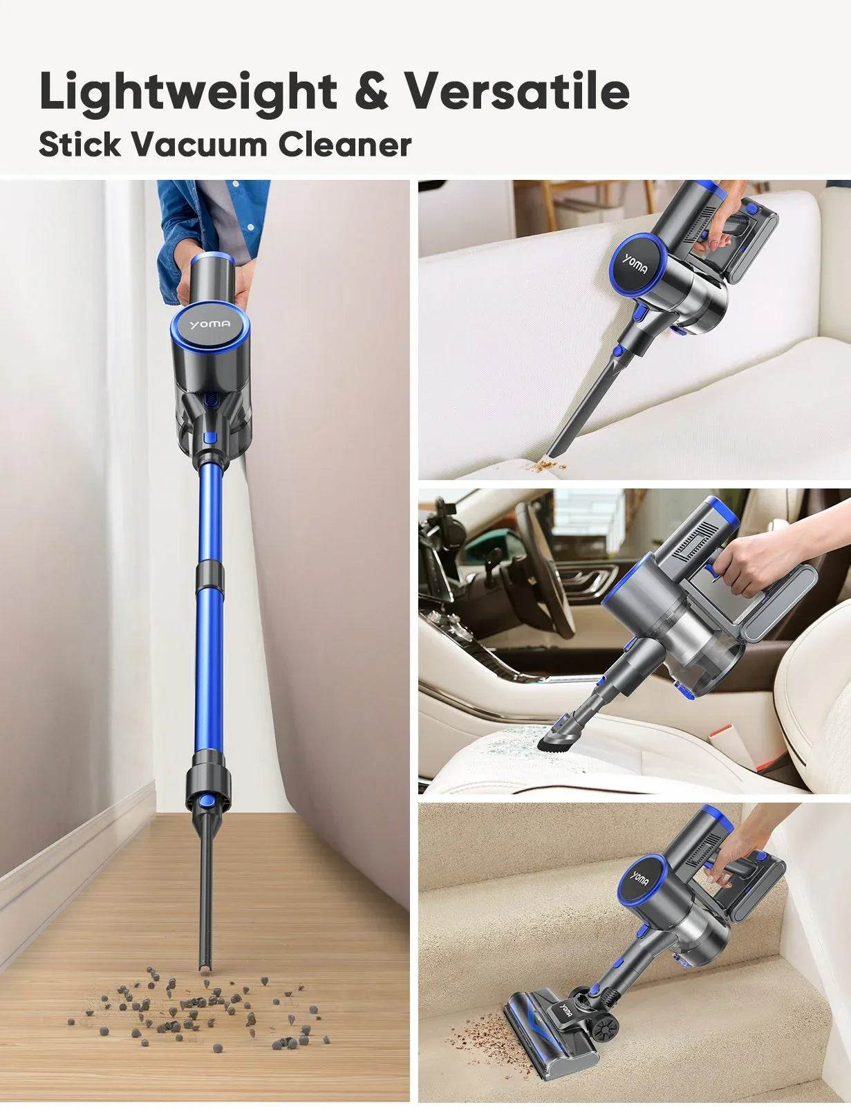 6-in-1 Cordless Stick Vacuum Cleaner - Powerful, Lightweight, Bagless - DSARD