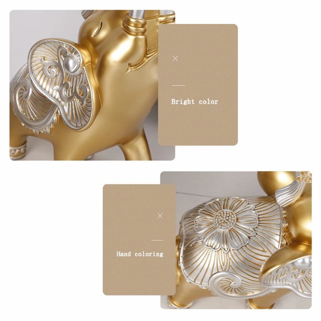 Resin Elephant Glass Top Coffee Table - DSARD