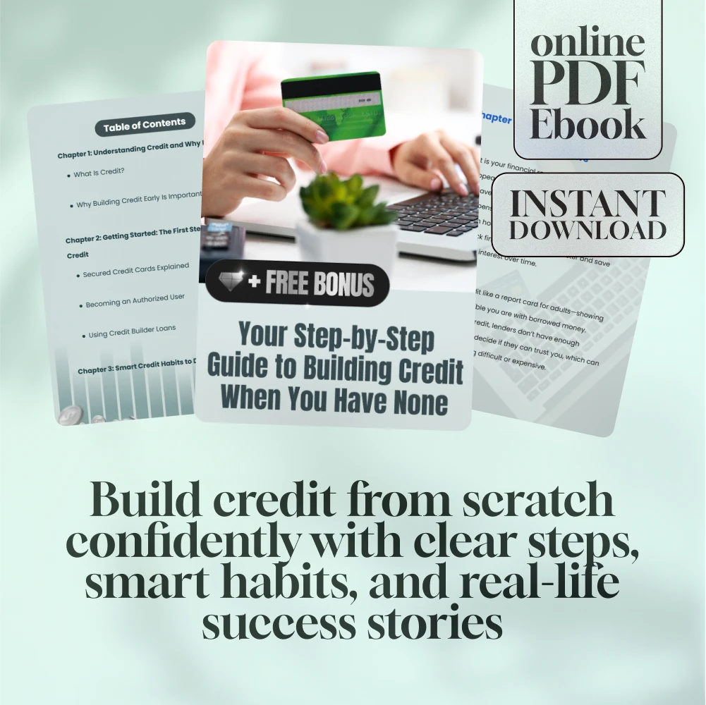 Your Step-by-Step Guide to Building Credit When You Have None – eBook for Beginners | How to Build Credit with No Credit