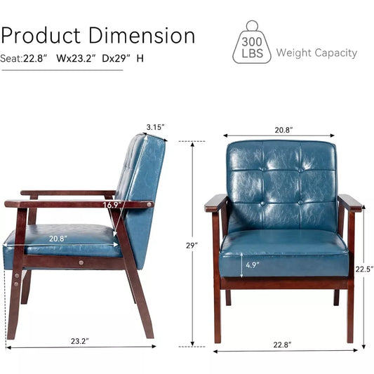 Mid Century Modern Accent Chairs Set of 2 - DSARD
