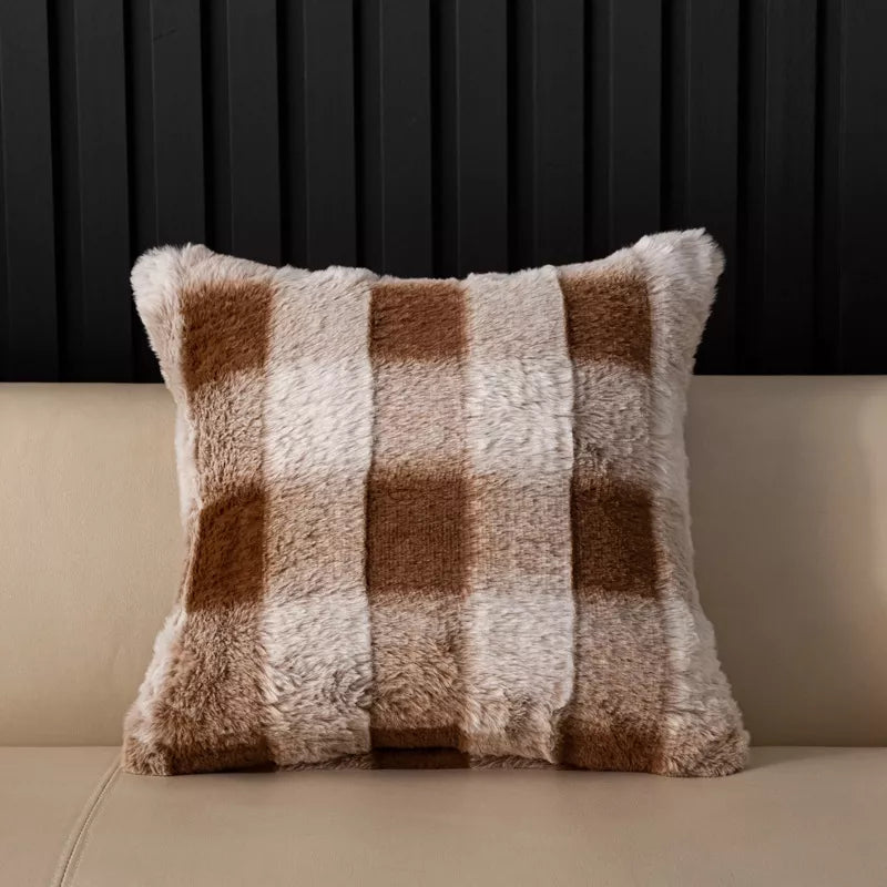 Velvet Plush Pillow Cushion Cover 18x18in Double-Sided Soft Throw Pillowcase