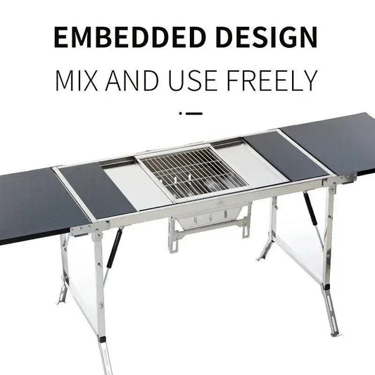 DSARD Folding Gas Stove with BBQ Rack – Compact & Portable for Outdoor Adventures - DSARD