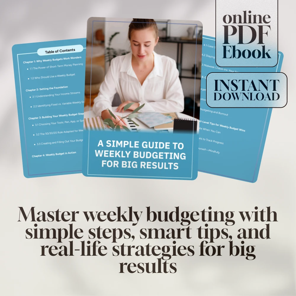A Simple Guide to Weekly Budgeting for Big Results | How to Make a Weekly Budget eBook | Budget Planner Digital Download