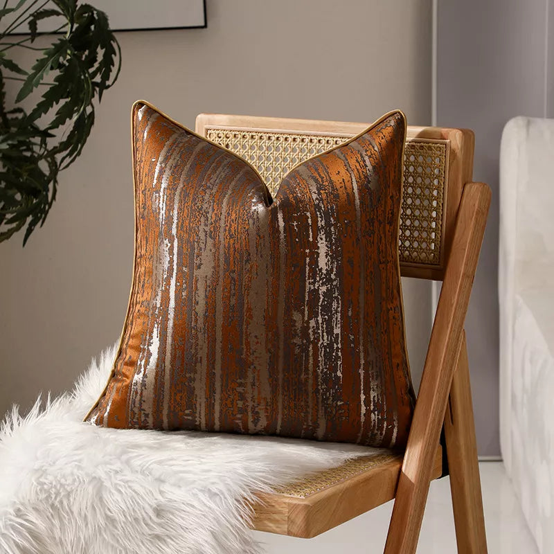 Vintage Geometric Luxury Pillow Covers 18x18in – Elegant Jacquard Cushion Cases