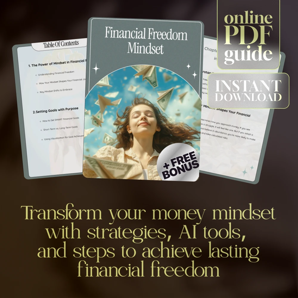Financial Freedom Mindset Guide | Goal Setting, AI Prompts & Mistake-Proof Financial Growth Strategies for Women | Digital Download