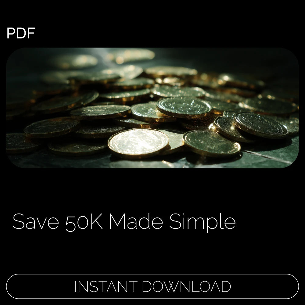 The 50K: Easy Path to Saving Big in 12 Months | Ultimate Savings Guide + Bonus how to save 50k in a year calculator Tips | Printable PDF Money Planner for Fast Financial Goals