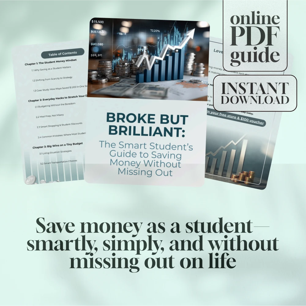 Broke But Brilliant: The Smart Student’s Guide to Saving Money Without Missing Out | Digital Guide for Students | How Can I Save Money as a Student eBook