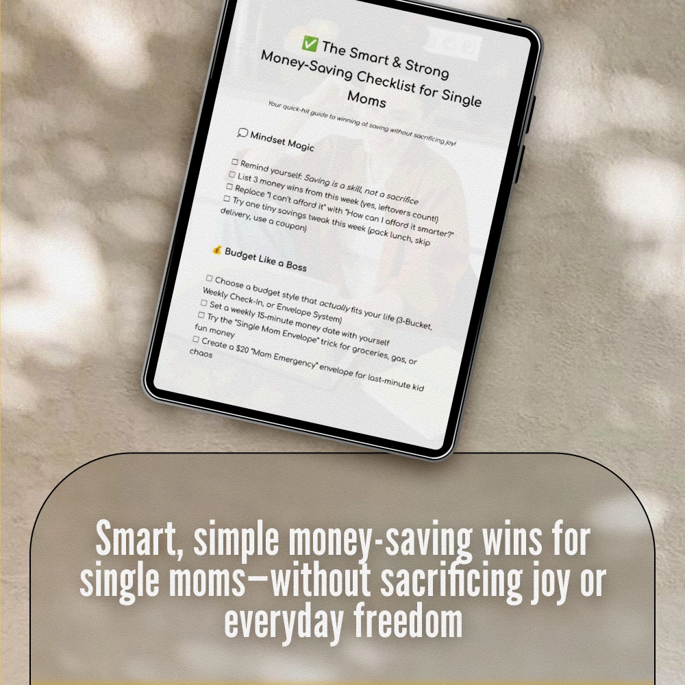 The Smart & Strong Money-Saving Checklist for Single Moms | How to Save Money as a Single Mom Guide – Printable Budget & Savings Planner
