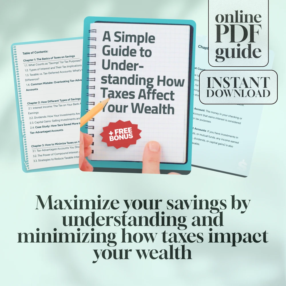 A Simple Guide to Understanding How Taxes Affect Your Wealth | Tax on Savings Explained | Digital Download eBook on How Do You Pay Tax on Savings