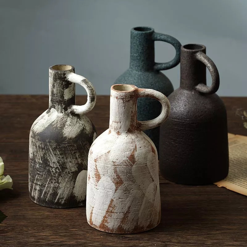 Creative Teapot Shape Ceramic Vase for Flower Arrangements & Table Decoration