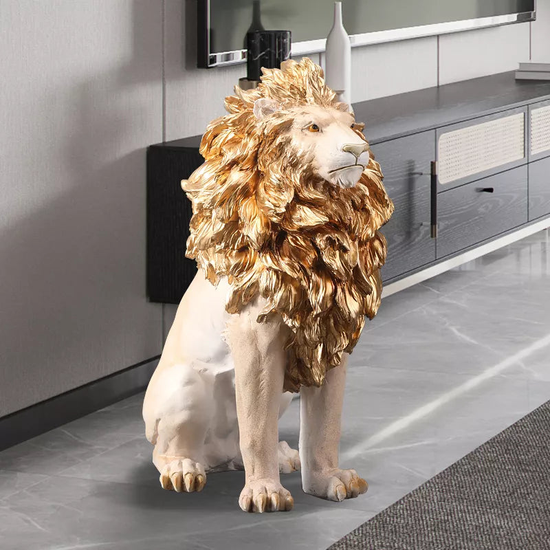 Light Luxury Large Lion Resin Statue