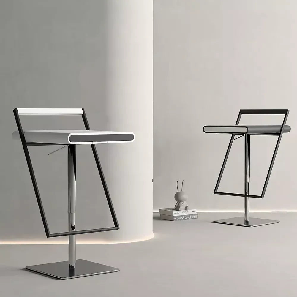 Luxury Minimalist Modern Adjustable Bar Stool with Backrest - DSARD