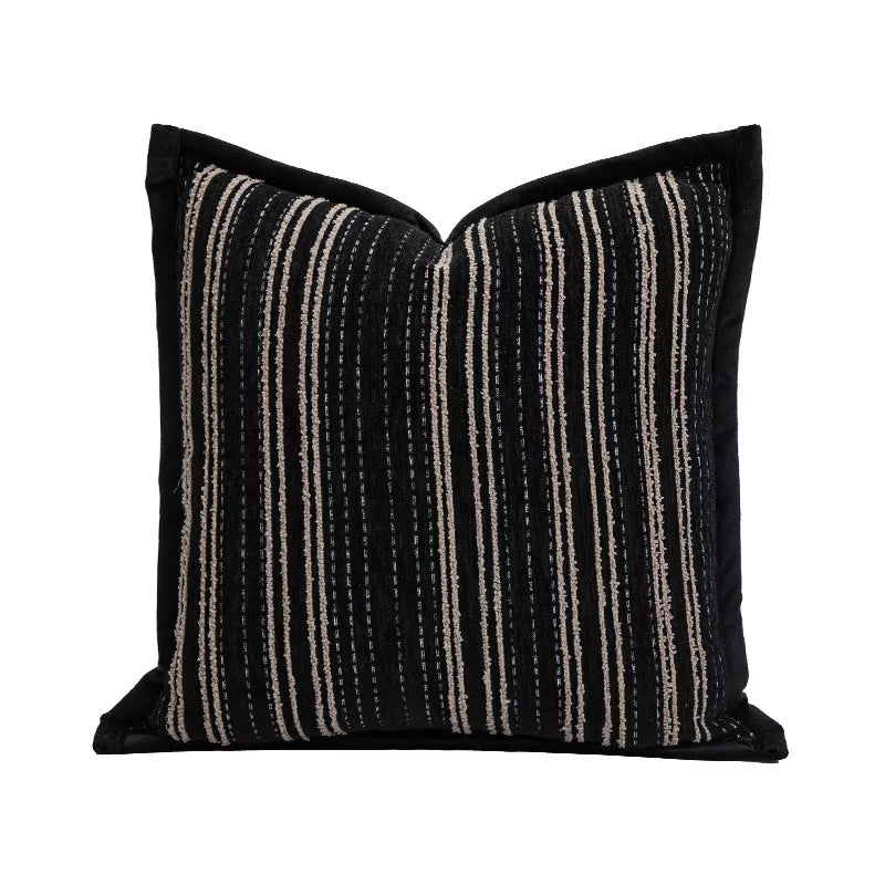 Soft Chenille Striped Pillowcase – Stylish Home Accessory