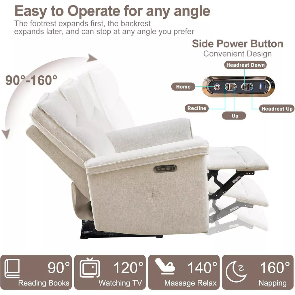 Oversized Recliner Chair with Heat, Massage & Power Adjust, 44″ Extra Wide - DSARD
