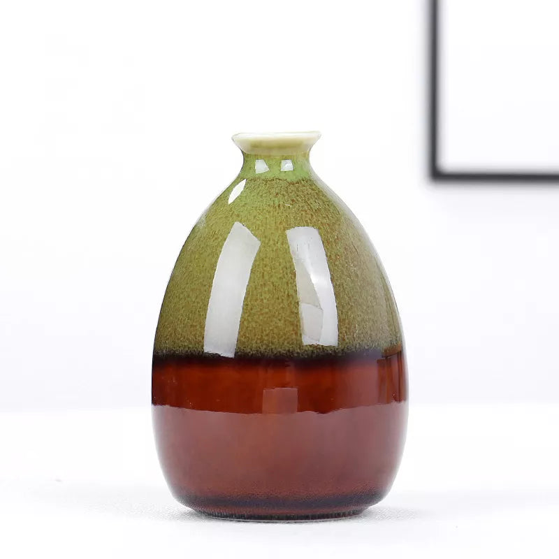 Nordic Handmade Ceramic Desktop Vase for Hydroponics & Dried Flowers