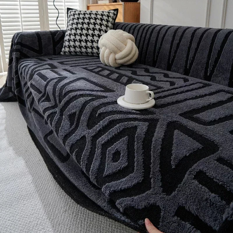 Nordic Cotton Tassel Throw Blanket – All Season Sofa & Furniture Cover