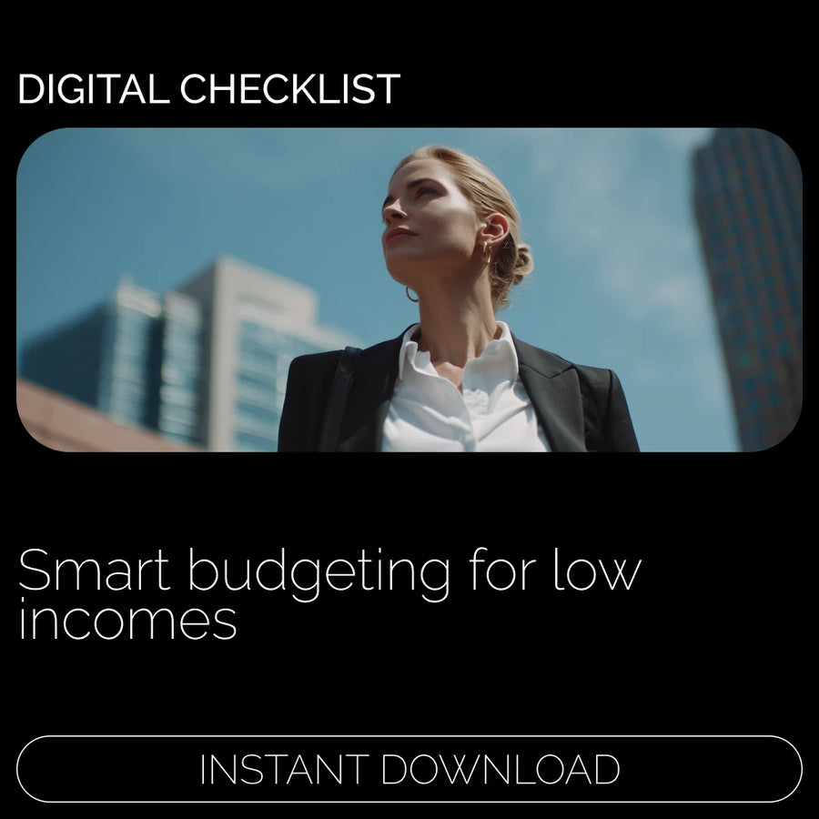 Low-Income Money Mastery Checklist – Printable Budget Planner PDF | Best Way to Save Money with Low Income | Simple Savings & Emergency Fund Builder