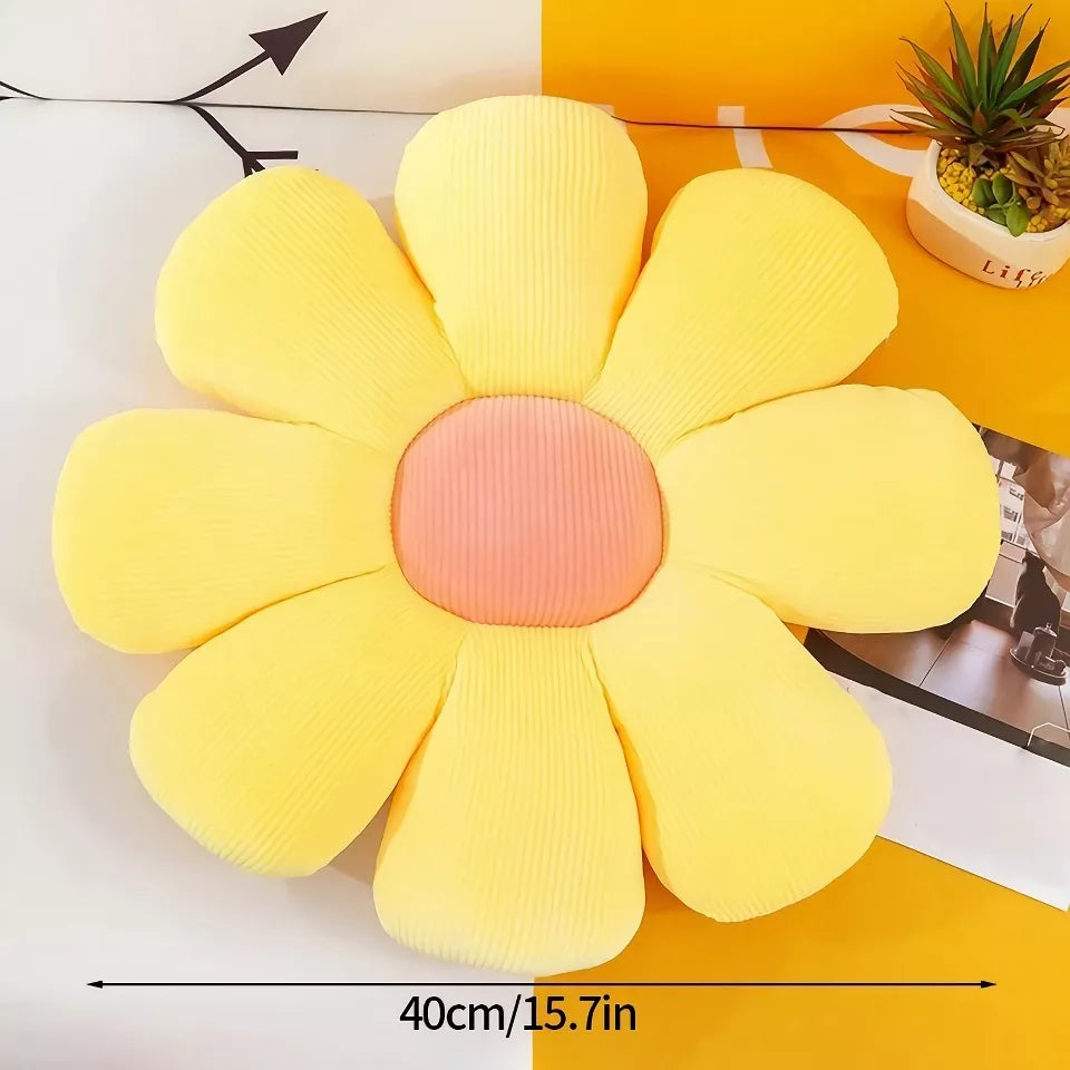 Daisy Seat Cushion Colorful Flowers Pillow Sunflower Pillow Sofa Cushion Office Flower Mat Plush Toy Thanksgiving Christmas Gift