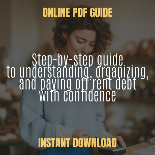How to Build a Smart Rent Debt Payment Plan | Step-by-Step Guide for Rent Debt Payment Plans | Printable Workbook-Style Digital Download