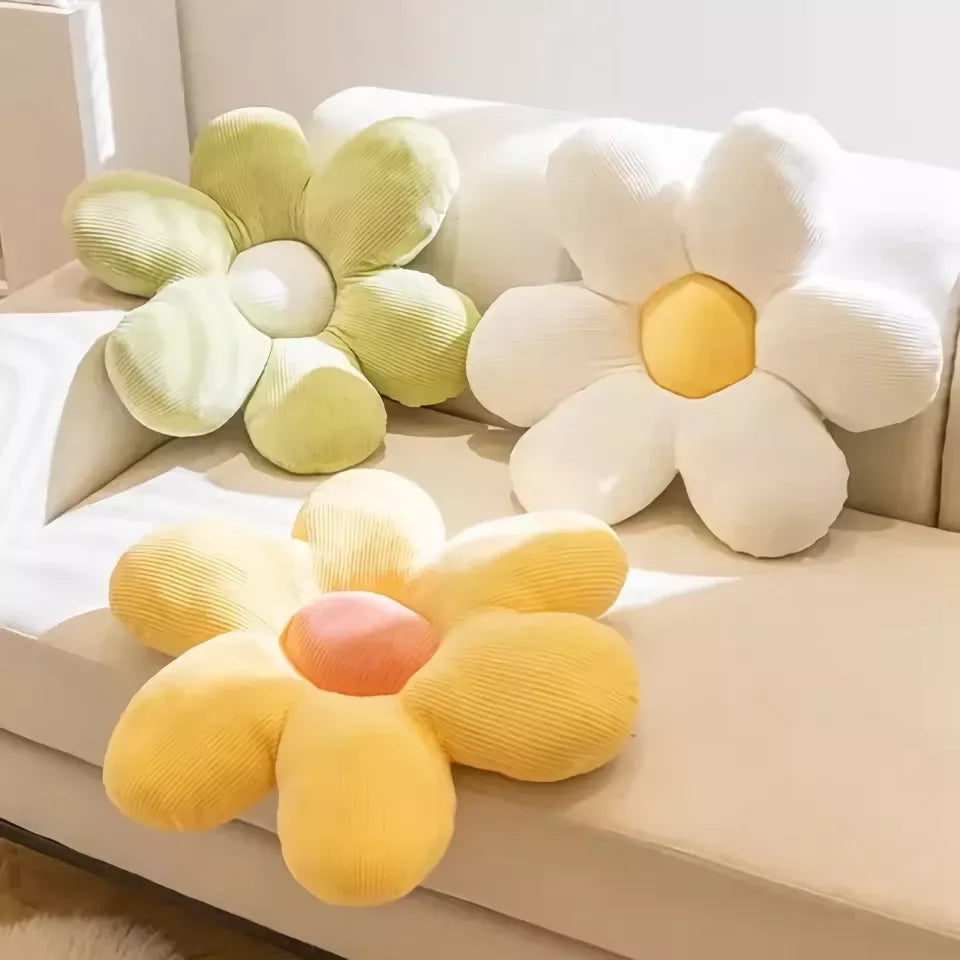 Daisy Seat Cushion Colorful Flowers Pillow Sunflower Pillow Sofa Cushion Office Flower Mat Plush Toy Thanksgiving Christmas Gift - DSARD