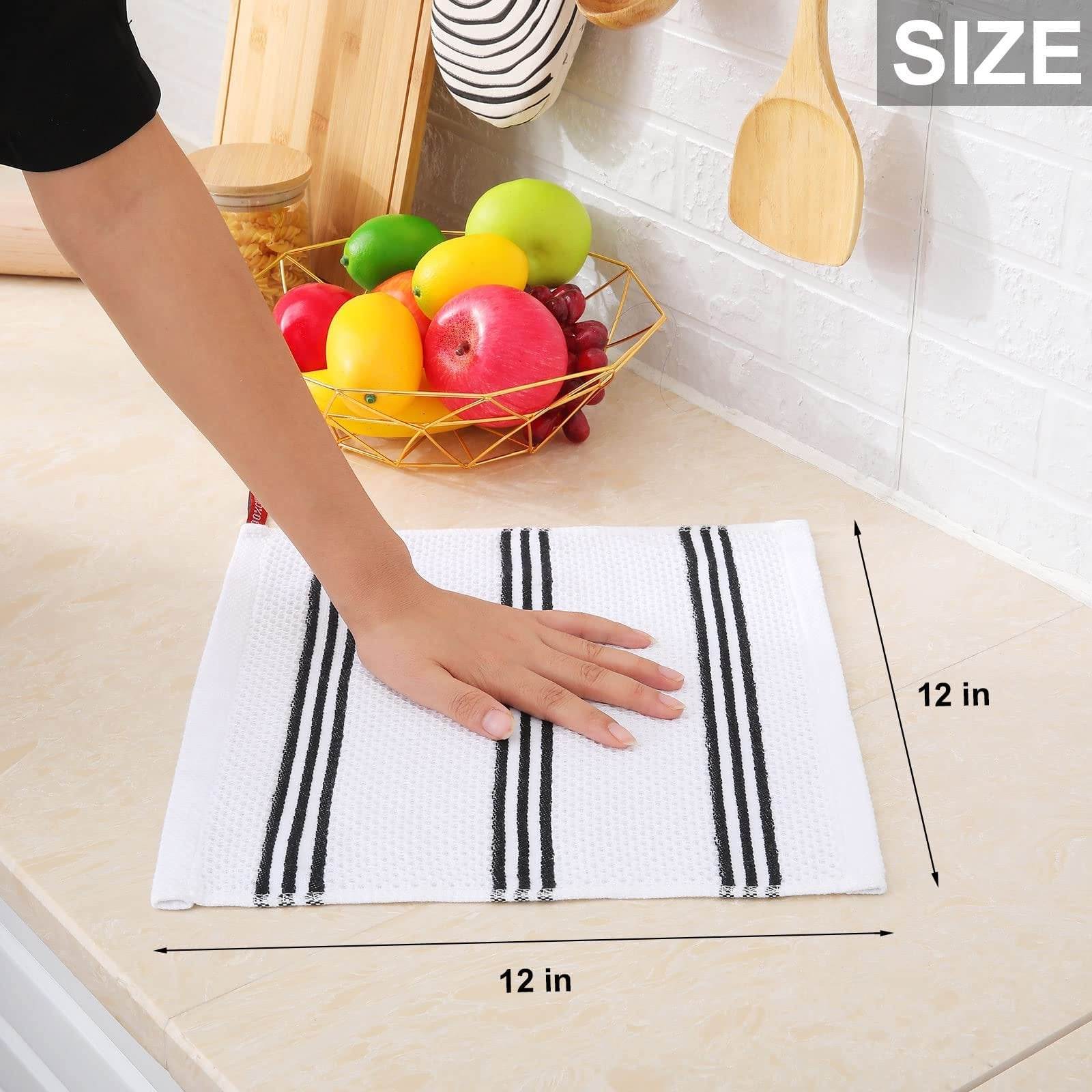 Super Soft Waffle Weave Cotton Dish Towels – Ultra-Absorbent & Quick Dry