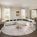 Luxurious Velvet U-Shaped Modular Sectional Sofa - DSARD