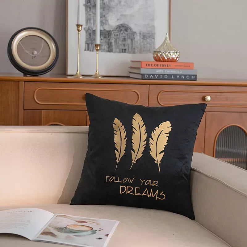 17x17in Geometric Velvet Pillow Cover - DSARD