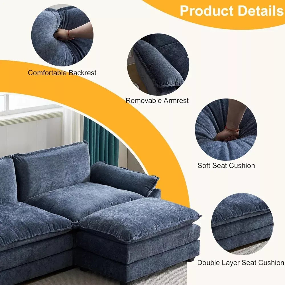 Modern Deep 3-Seat Sofa - DSARD