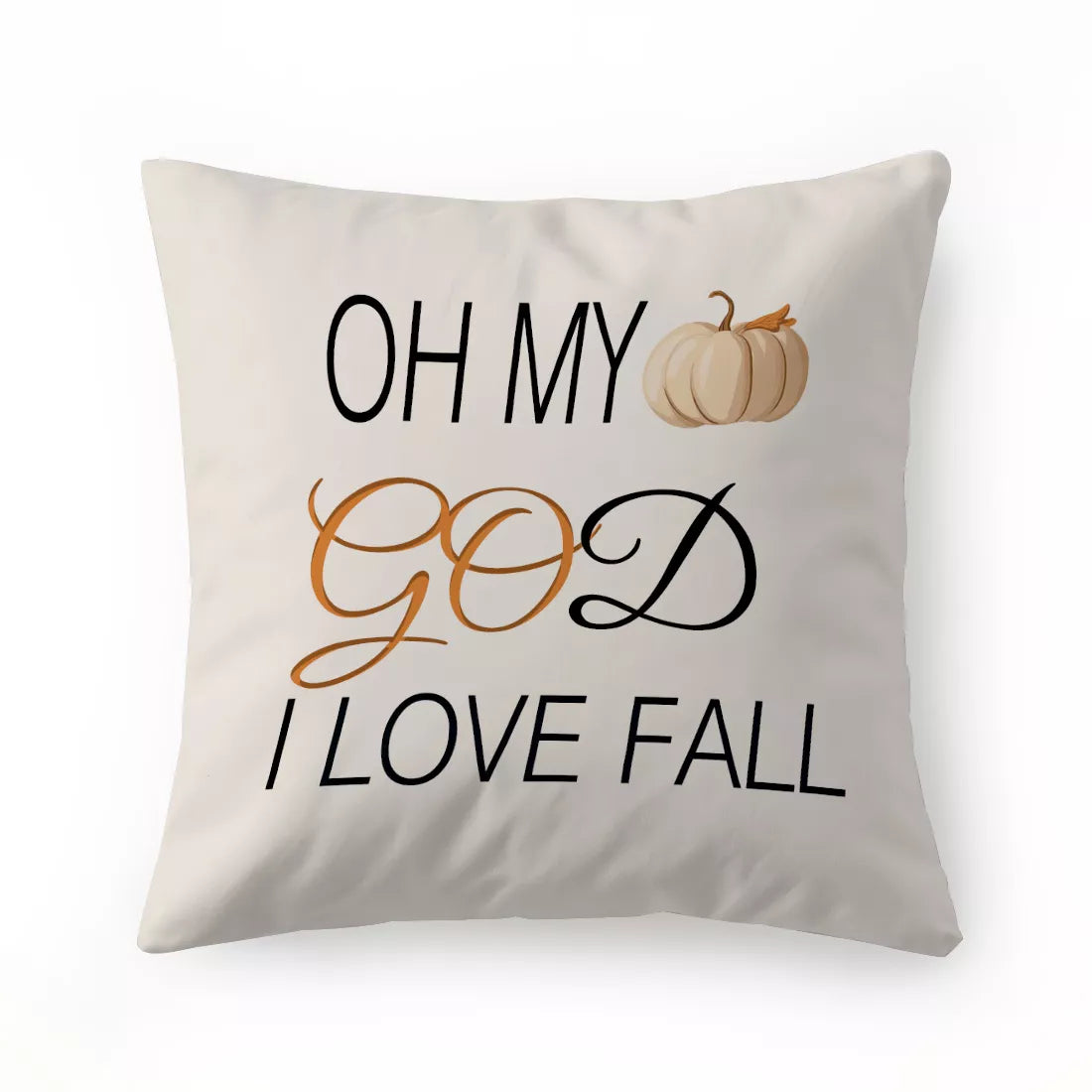 Autumn Dwarf Cushion Cover – Cozy Polyester Throw Pillowcase for Home Décor
