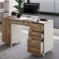 Office Desk with 3 Drawers & CPU Storage Cabinet - DSARD