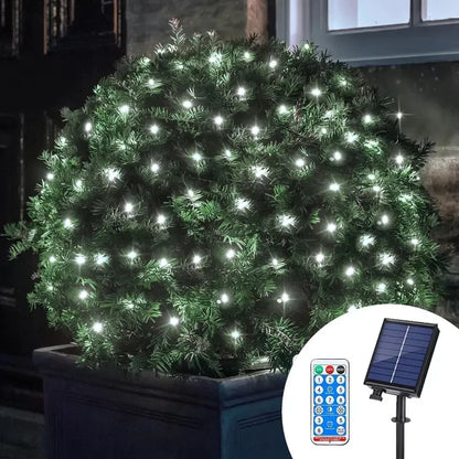 Solar-Powered LED Curtain Lights with Remote Control