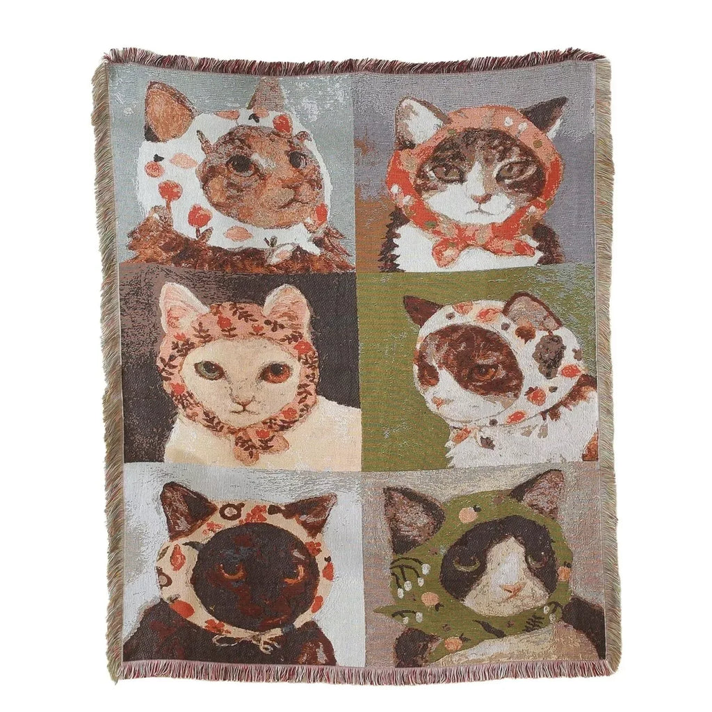 Cozy Cartoon Village Sofa & Bed Throw Blanket Cover - DSARD