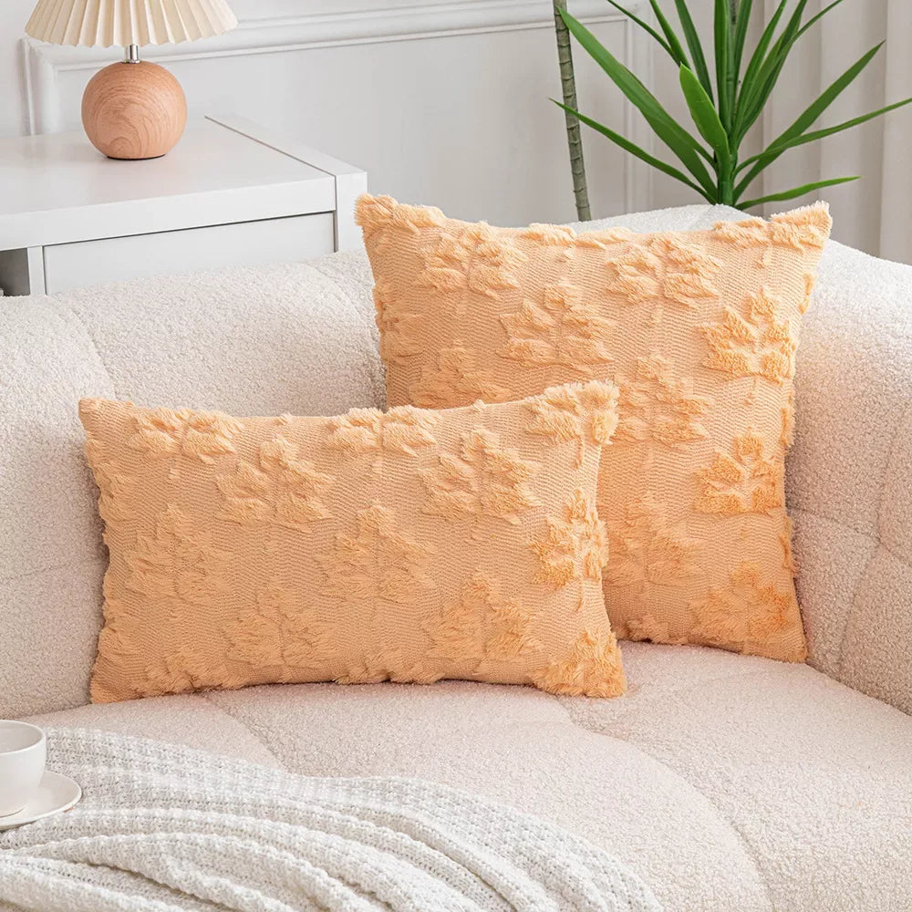 Autumn Maple Leaf Plush Throw Pillow Covers – Cozy Decorative Cushion Cases - DSARD
