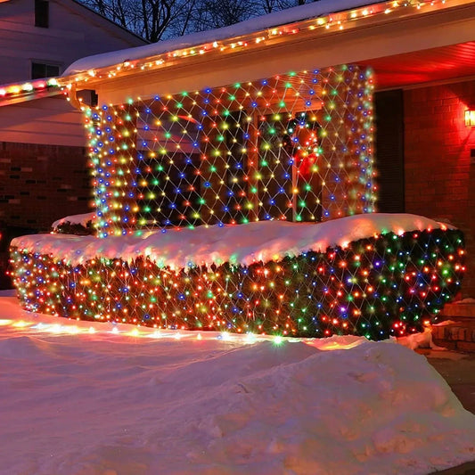 Solar-Powered LED Curtain Lights with Remote Control