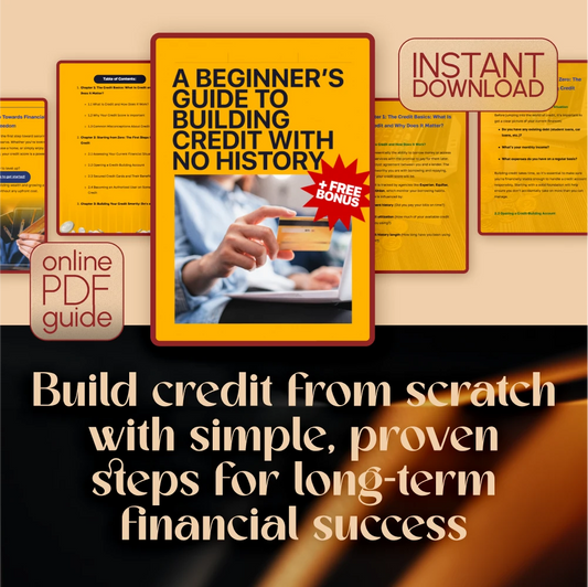 A Beginner’s Guide to Building Credit with No History – Digital Download | How to Build Credit with No Credit History Guide for Beginners, eBook, Credit Checklist