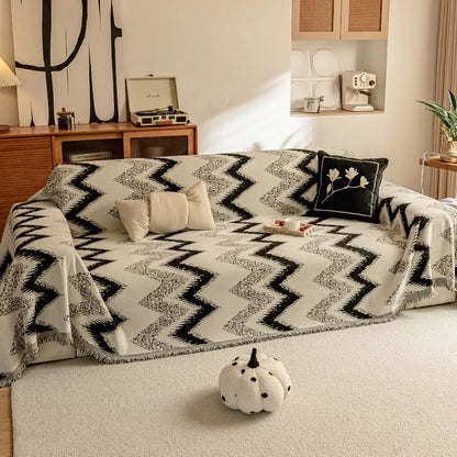 Luxurious Chenille Sofa Throw Blanket – Soft, Breathable & Anti-Scratch Cover