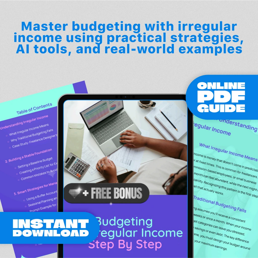 Budgeting for Irregular Income Step By Step Guide: Practical Solutions for Freelancers & Creatives