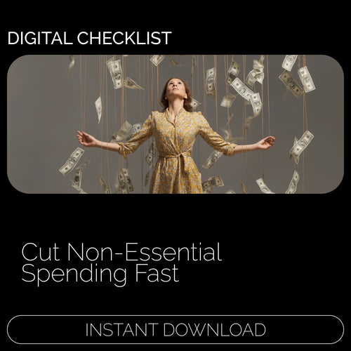 Slash Non-Essential Spending Like a Pro | Printable Budget Checklist | How to Cut Back on Non-Essential Spending | Digital Download Money-Saving Checklist