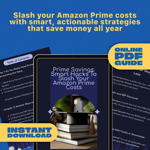 Prime Savings: Smart Hacks to Slash Your Amazon Prime Costs | Budget-Friendly Guide to How to Save on Amazon Prime Membership | Digital Download eBook for Frugal Shoppers