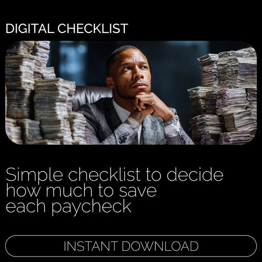 Paycheck Savings Checklist | Budget Planner Printable, How Much to Save Each Paycheck Guide, Simple Money Saving Checklist