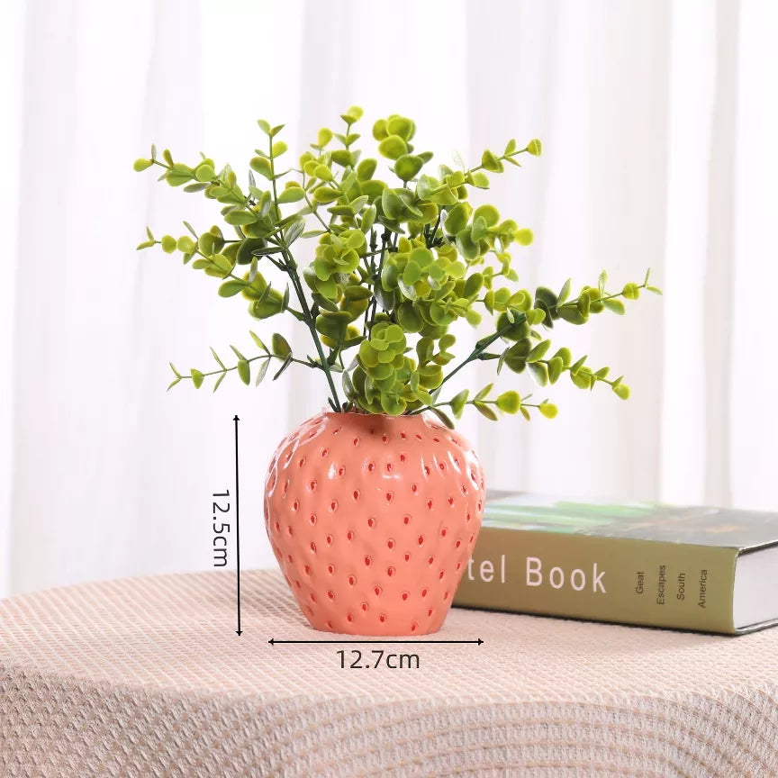Creative Strawberry Resin Vase