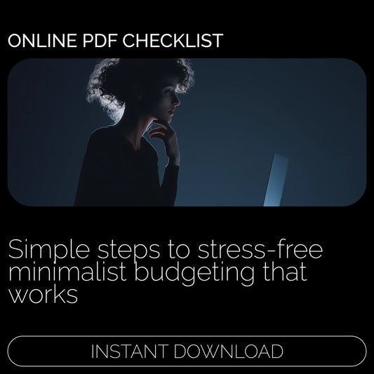 The “Keep It Simple, Save a Lot” Minimalist Budgeting Checklist | Simple Budget Template • Minimalist Finance Guide • Digital Download for Clarity & Savings